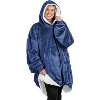 Bare hjemme -sherpa fleece b?rbart t?ppe - overdimensioneret b?rbar t?ppe h?ttetr?je - voksenst?rrelse - varm & hyggelig - bl?dt plys t?ppe - kom