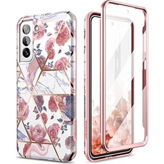 Suritch Marble Case for Samsung Galaxy S21 FE [Indbygget sk?rmbeskytter] Fuldkropsbeskyttelse St?dfast robust silikone TPU-kofangerbeskyttelsesd?