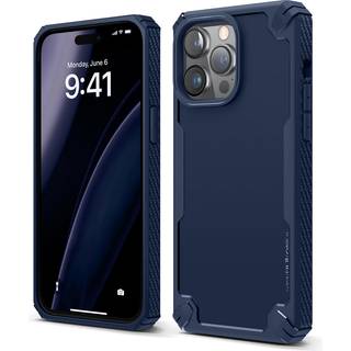 Elago Armor kompatibel med iPhone 14 Pro Max Case 6.7 tommer-US Military Grade Drop Protection Heavy-Duty Protective Carbon Fiber Texture Tough R