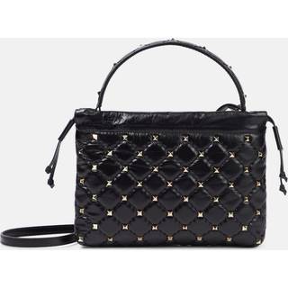 Valentino Garavani Embellished leather shoulder bag - black - One Size
