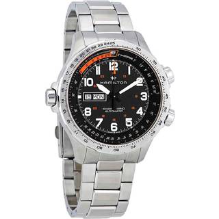 Hamilton Khaki Aviation X-Wind Automatic Black Dial Steel Strap Men's Watch H77755133