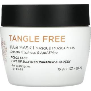 Luseta floke gratis hårmaske til kvinder og mænd til detangling med keratin og argan oliefarve sikkert hårmaske til krøllet og bølget 16,9 oz