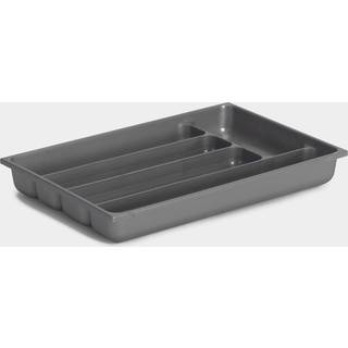 Bestikskuffe Nordiska Plast, grå, 5-rum, 308 x 205 x 40 mm