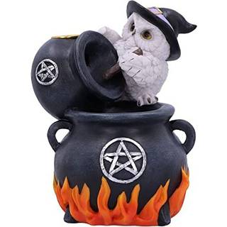 Schneeeule Backflow Räucherkegelhalter 17cm