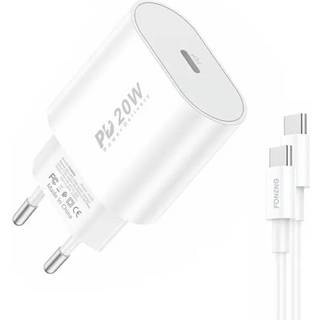 Foneng Fast charger 1x USB EU39 + USB Type C cable