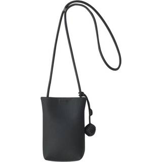 Kunstlæder Crossbody Mobil Taske m. Magnet Lukning (200 x 130 mm) - Sort