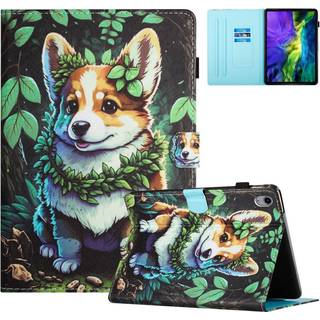 iPad 11" (2025) / iPad 10.9" (2024/2022) Læder Cover m. Ståfunktion & Kortholder - Corgi