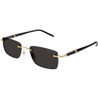 Montblanc Mand MB0344S 001 Solbriller Metal Guld Grå Firkantet