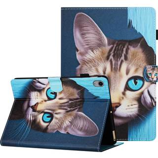 iPad 11" (2025) / iPad 10.9" (2024/2022) Læder Flip Cover m. Ståfunktion & Kortholder - Kat