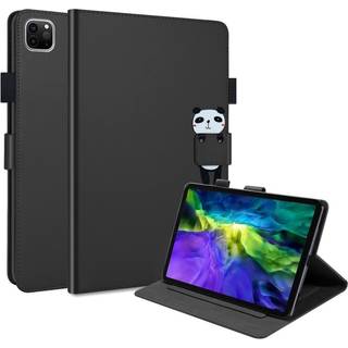 iPad Pro 11" (2022 / 2021 / 2020) Læder Flip Cover m. Dyremotiv - Sort