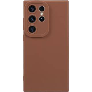 Samsung Galaxy S24 Ultra Mat Fleksibel Plastik Bagside Cover - Brun