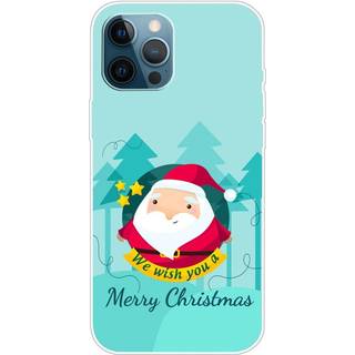 iPhone 15 Pro Fleksibelt Plast Bagside Jule Cover - Merry Christmas - Tegneserie Julemand