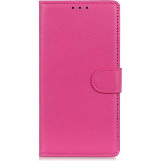 OnePlus 12 Litchi Læder Flip Cover m. Pung - Pink