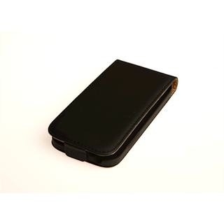 Samsung Galaxy S4 Mini Vertikal Flip Etui - Sort