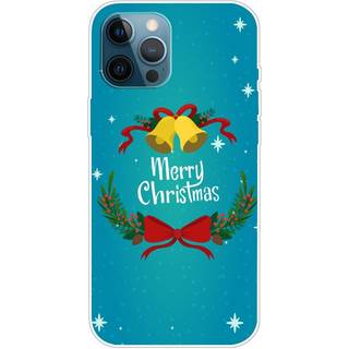 iPhone 15 Pro Fleksibelt Plast Bagside Jule Cover - Merry Christmas - Juleklokker