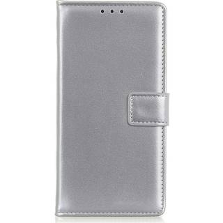 Google Pixel 8a Læder Flip Cover m. Pung & Kickstand - Sølv