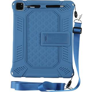 iPad Pro 12.9" (2021 / 2020 / 2018) Gummi Håndværker Case m. Stander - Blå