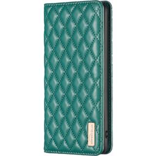 Samsung Galaxy A55 Blødt Læder Flip Cover m. Kortholdere og Ståfunktion - Grøn