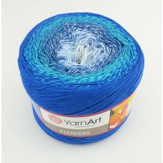 Garn kunst blomster garn 55% bomuld 45% akryl 250gr 1094yd flerfarvet bomuldsgarn regnbue h?klet garn for?r sommer 2 sport garn (299)