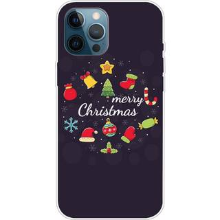 iPhone 15 Pro Fleksibelt Plast Bagside Jule Cover - Merry Christmas - Juledekorationer