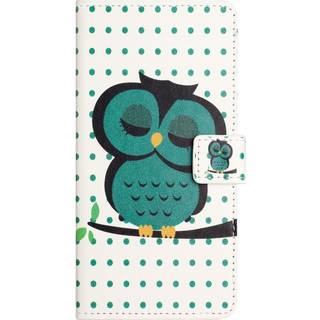Samsung Galaxy S24 Læder Cover m. Pung & Ståfunktion - Sovende Ugle
