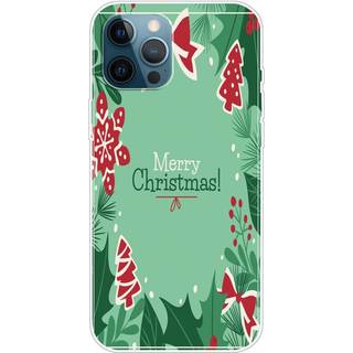 iPhone 15 Pro Fleksibelt Plast Bagside Jule Cover - Merry Christmas - Juleelementer