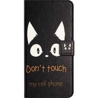 Samsung Galaxy A55 (5G) Kunstlæder Flip Cover m. Pung & Ståfunktion - "Don&#39;t Touch My Phone"