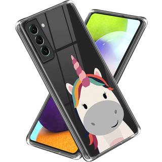 Samsung Galaxy S24+ (Plus) Fleksibelt Plastik Bagside Cover m. Motiv - Enhjørning