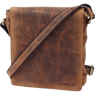 Umhängetasche Leder 23x26cm Vintage 1636 | Greenburry.de