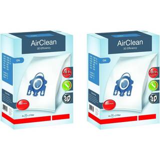 Miele Original GN Airclean 3D -effektivitet Støvsugerposer til Miele Classic C1 Komplet C2/C3 og S2/S5/S8 Vacuum Cleaners Pack med 4 støvposer og