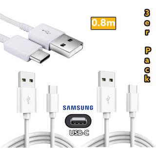Original Ladekabel Samsung EP-DR140AWE til f.eks. Samsung Galaxy A02s, A11, A13 etc. 0,8m Datakabel 15W Hvid USB-C