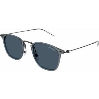 Montblanc Mand MB0295S 003 Solbriller Injiceret Grå Blå Firkantet