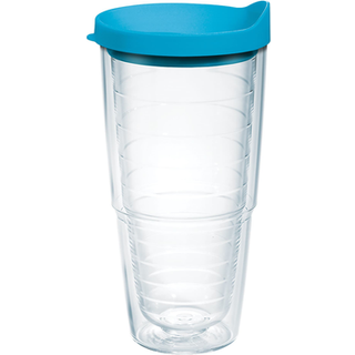 Tervis Clear & farverig l?g lavet i USA Double Walled Isoleret tumbler Travel Cup holder drikkevarer koldt og varmt 24 oz turkis l?g