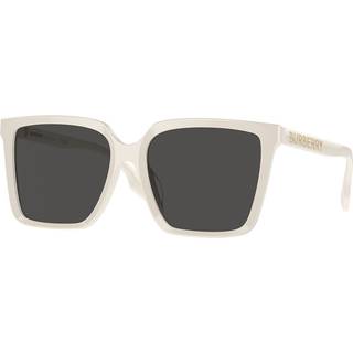 Burberry Kvinde BE4411D 410087 Solbriller Acetat Beige Grå Firkantet Normal