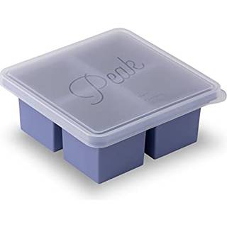 W&P Cup Cubes Silicone fryserbakke med l?gbl? g?r 4 perfekte 1-kop portioner fryser & butikssuppe bouillon sauce rester opvaskemaskine sikker 4-c