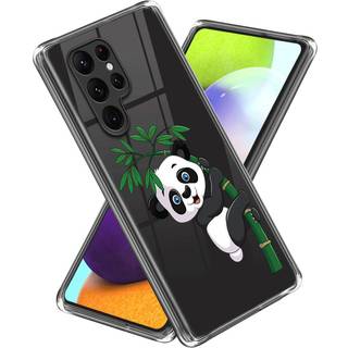 Samsung Galaxy S24 Ultra Fleksibelt Plastik Bagside Cover m. Motiv - Panda