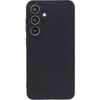 Samsung Galaxy S24 Fleksibelt TPU Plastik Bagside Cover - Sort