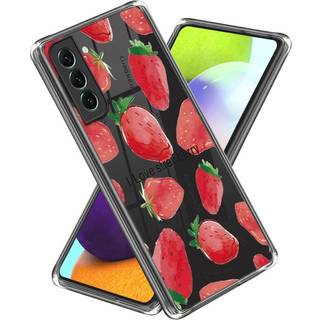 Samsung Galaxy S24+ (Plus) Fleksibelt Plastik Bagside Cover m. Motiv - Jordbær