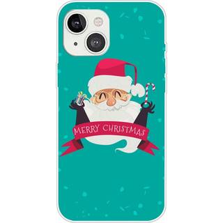 iPhone 15 Fleksibelt Plast Bagside Jule Cover - Merry Christmas - Glad Julemand