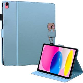 iPad 11" (2025) / iPad 10.9" (2024/2022) Læder Flip Cover m. Dyremotiv - Blå