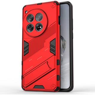 OnePlus 12 Hybrid Håndværker Bagside Cover m. Kickstand - Rød