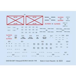 Mosquito FB Mk.II stencils 1/48 for TAMIYA