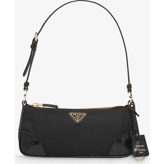 Re-Edition 2002 Re-Nylon and Brushed Leather Shoulder Bag in Black - OS
