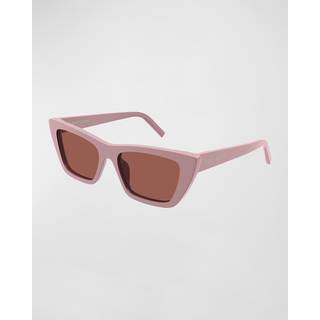 SAINT LAURENT Kvinde SAINT LAURENT SL 276 MICA 058 Solbriller Acetat Rosa Brun Cat Eye