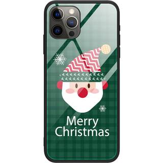 iPhone 15 Pro Jule Bagside Cover m. Glasbagside - Merry Christmas - Julemand