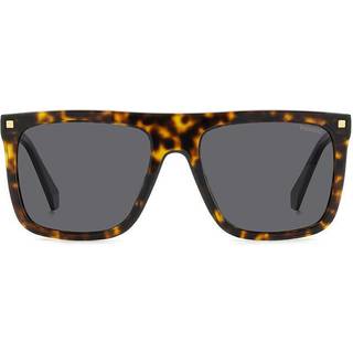 Polaroid Mand PLD 4166/S/X 086/M9 Solbriller Acetat Havana Grå Firkantet Polariseret