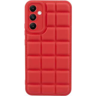 Samsung Galaxy A05s Fleksibelt Plastik Bagside Cover m. Jakke Tekstur - Rød