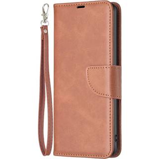 Samsung Galaxy S24 Imiteret Læder Flip Cover m. Pung & Strop - Brun