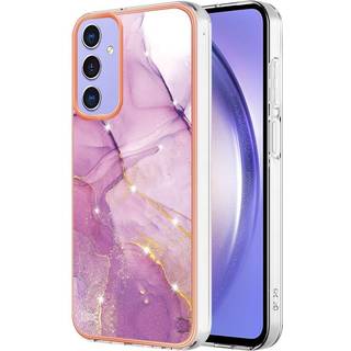 Samsung Galaxy A15 (5G) / A15 Hybrid Plastik Bagside Cover - Lilla Marmor