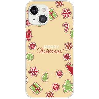 iPhone 15 Fleksibelt Plast Bagside Jule Cover - Merry Christmas - Juleklistermærker